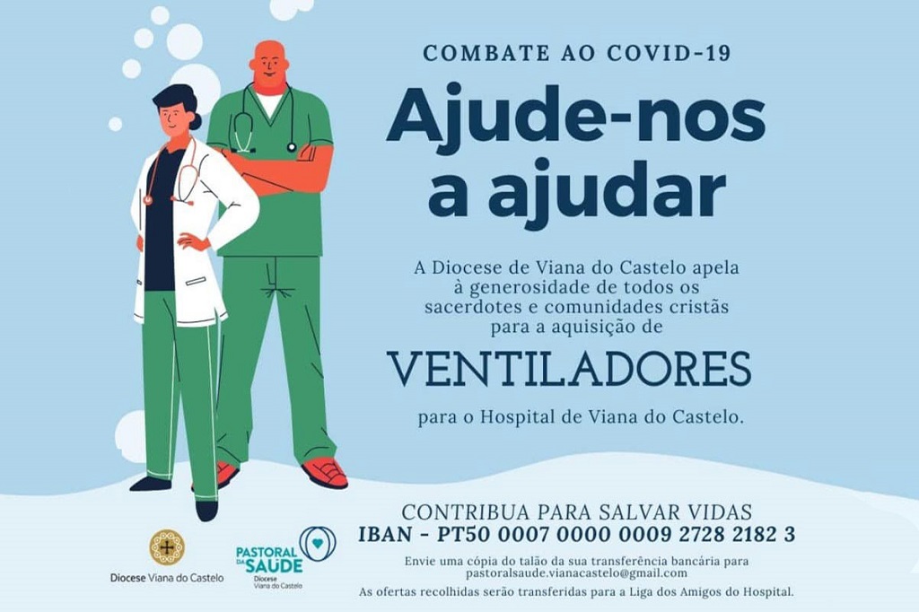 “Ajude-nos a ajudar” dá mote à campanha da Diocese de Viana do Castelo para aquisição de ventiladores